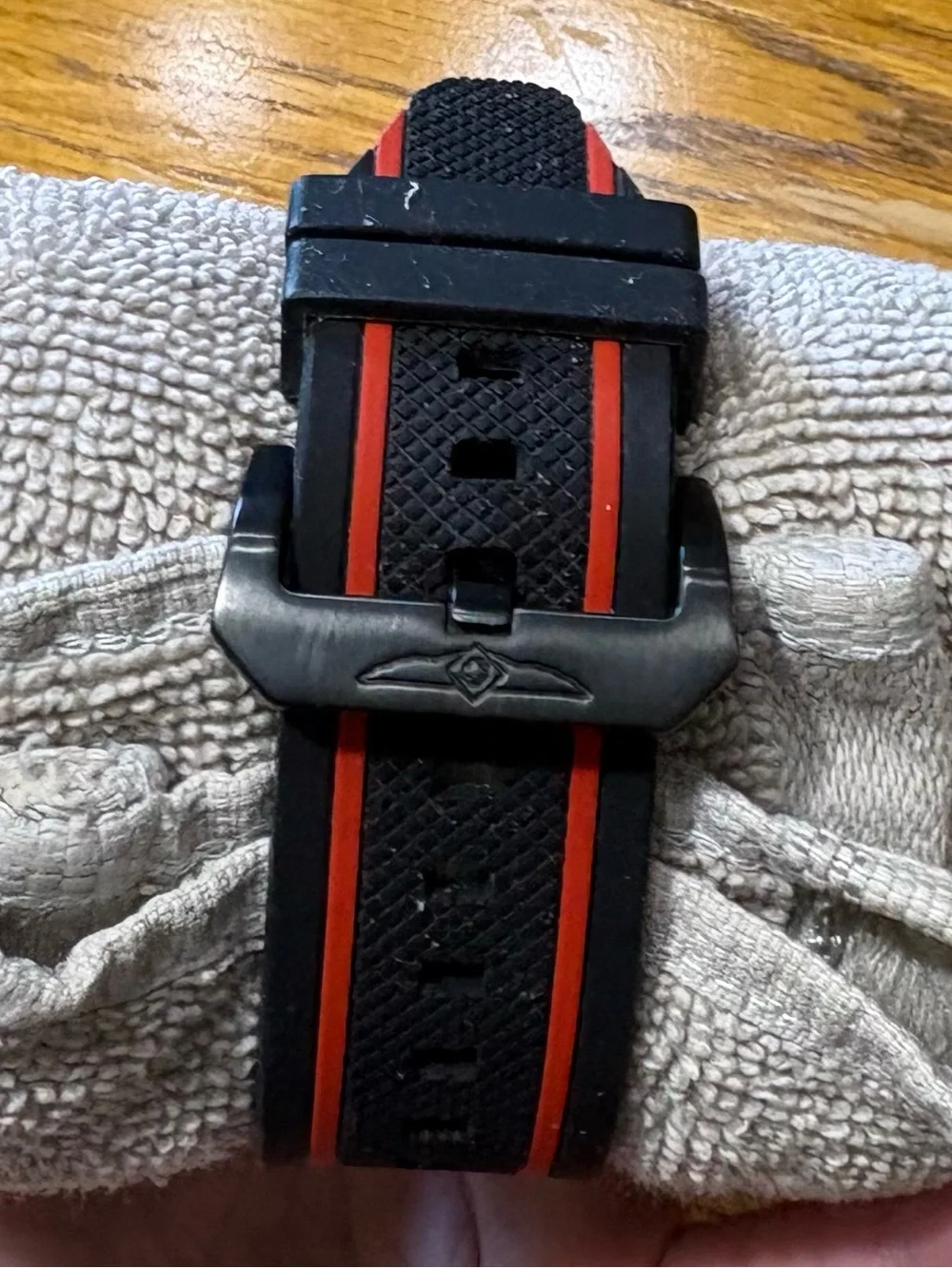 Men’s Invicta Black and Red Chronograph Swim Watch